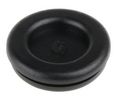 Black PVC 22mm Cable Grommet for Maximum of 16mm Cable Dia.